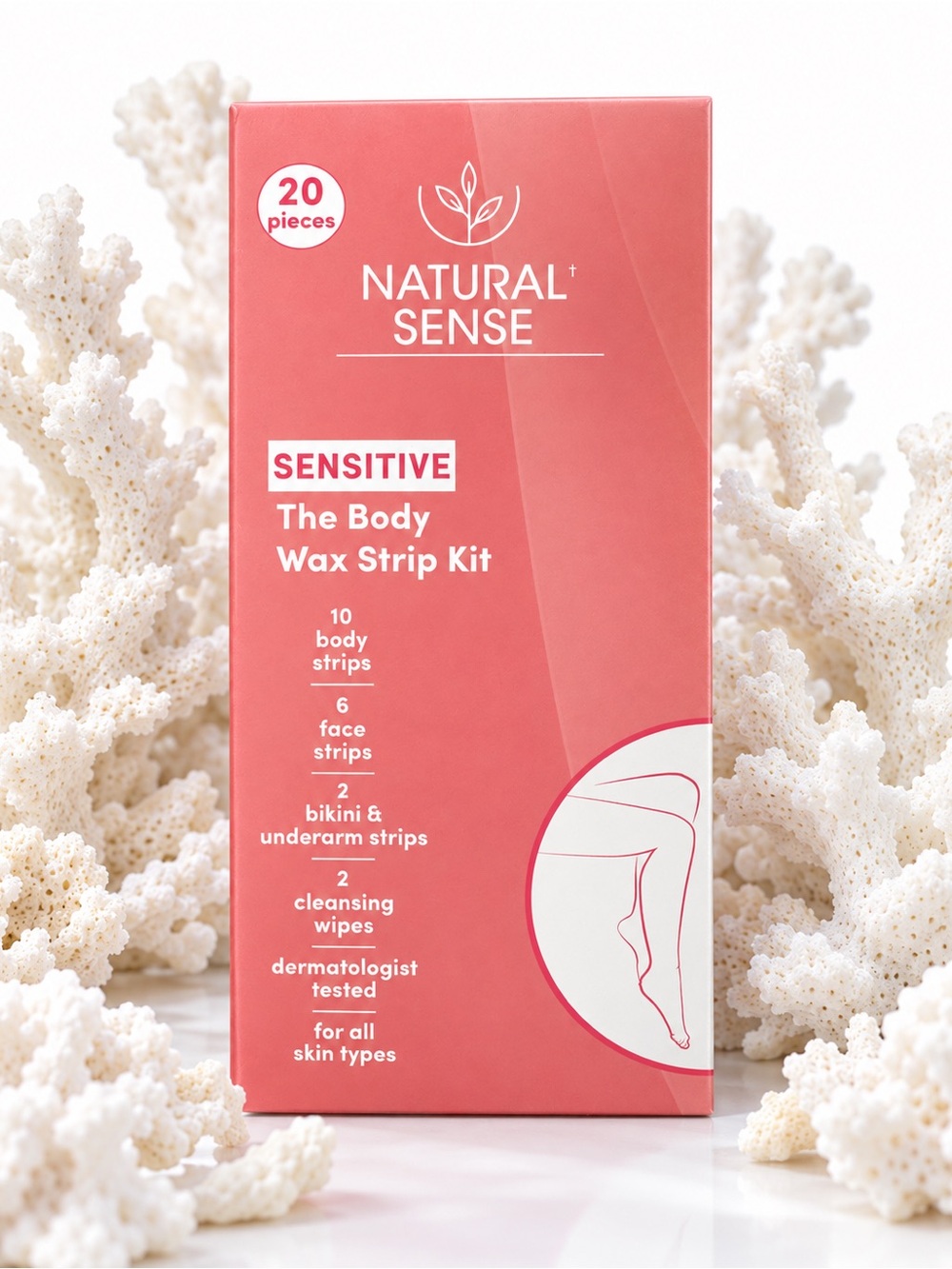 Sensitive Body Wax Strip Kit - Coral Pink
